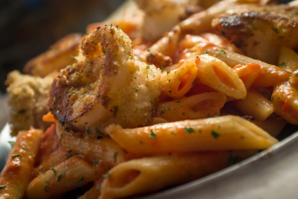 penne alla vodka with chicken