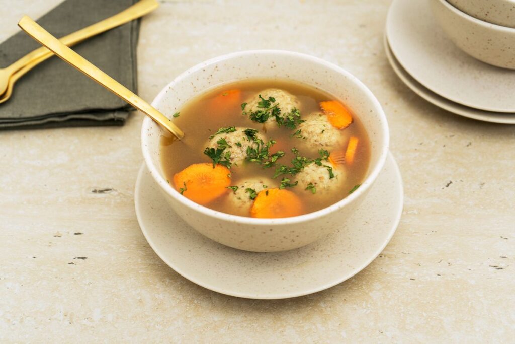 vegan matzo ball soup