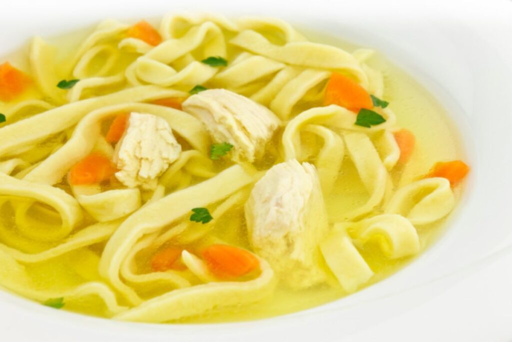 Recycled Rotisserie Chicken Noodle Soup