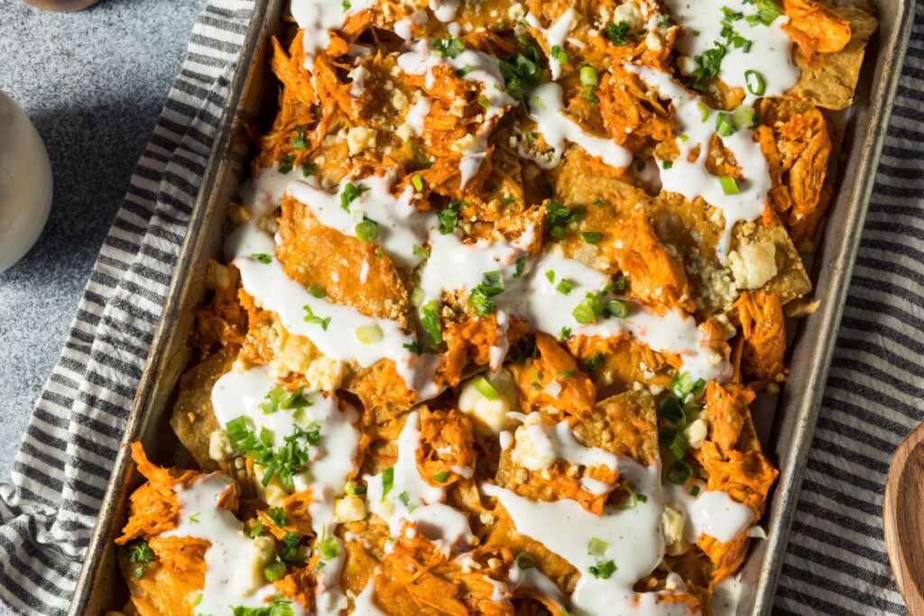 buffalo chicken nachos